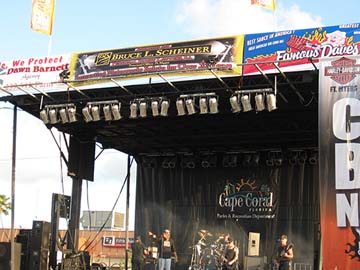 Stage with Promotional Banner